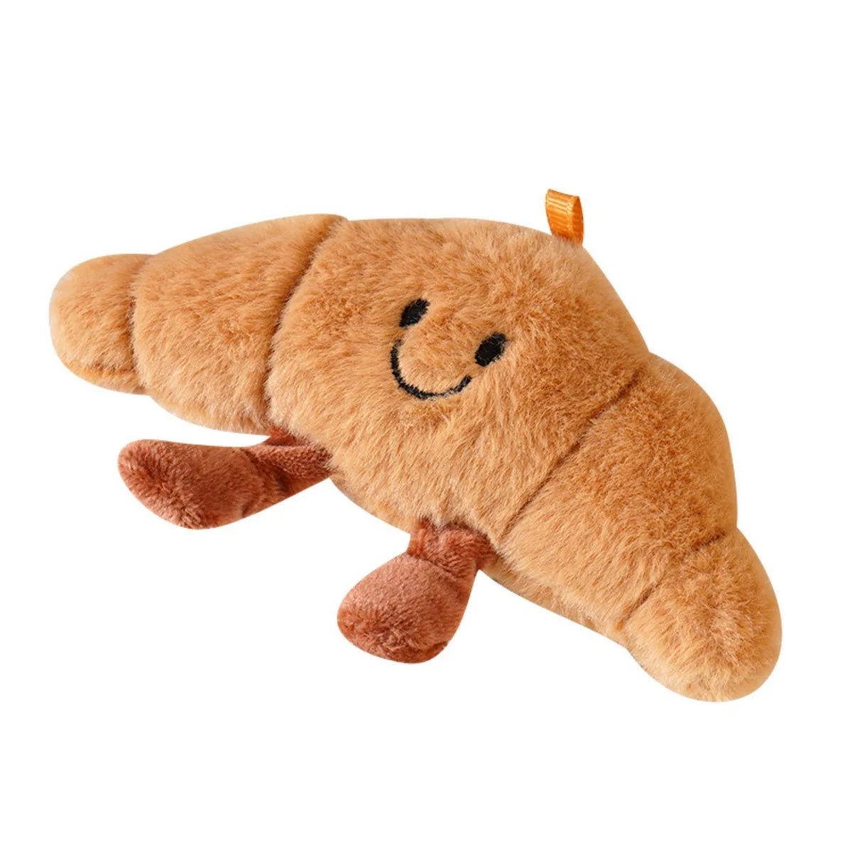Kawaii Plush Keychain Cartoon Croissant Design for Car Keys Bag Charm