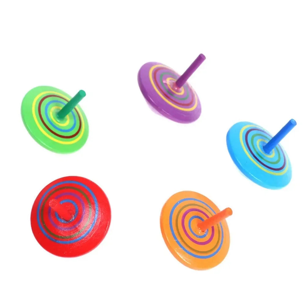 10-30Pcs Fun Wooden Spinning Tops for Children’s Party Gifts, Birthday