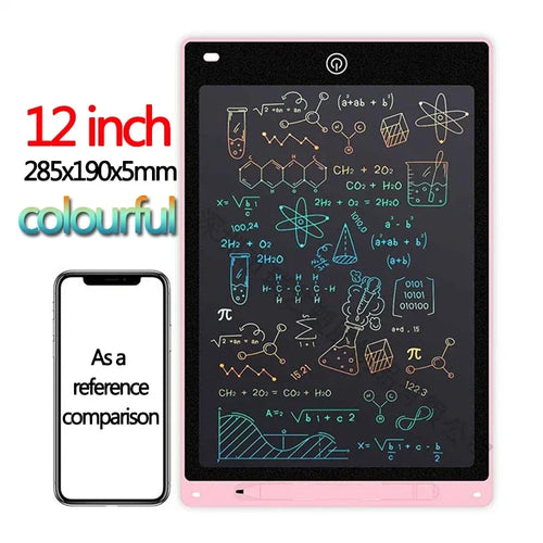 10/12/inch LCD Writing Tablet Drawing Board Kids Graffiti Sketchpad