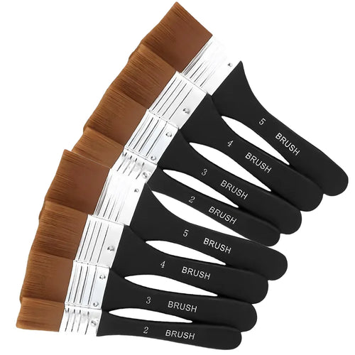 Paint Brush, Flat Bright Paint Brushes Craft Basecoating Paint Brushes