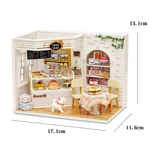 Kitten Mini Doll House 3D Puzzle Assembly Model Building Kit Creative