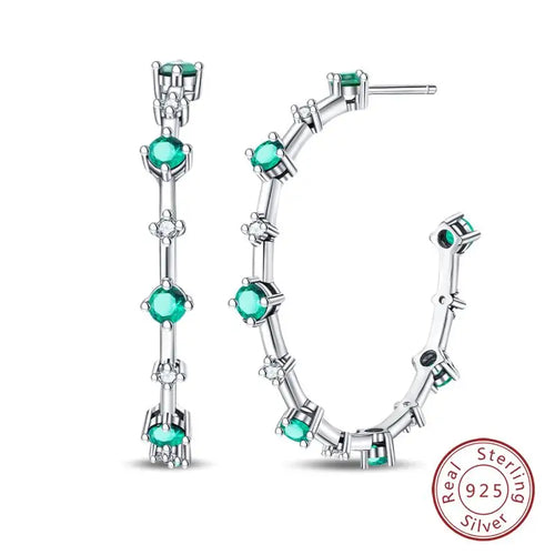 Hot 925 Sterling Silver Earrings Charm Simple Shining Lotus Zircon