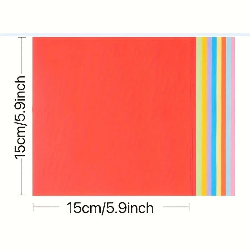 100 sheets of cardstock available in 10 colors for origami art crafts