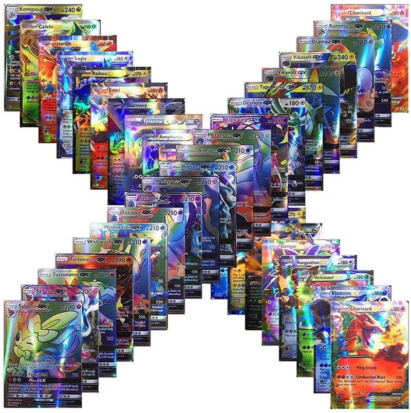 20Pcs English Pokemon Cards GX Tag Team Vmax EX Mega Shining Game