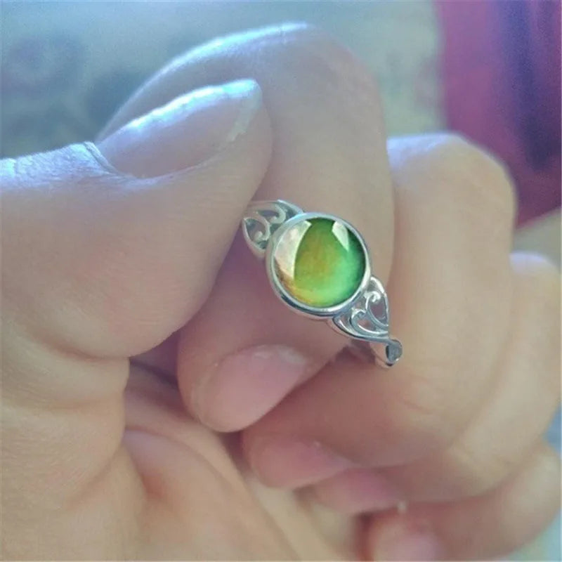 Moon Stone Color Changing Mood Ring, Fashion Jewelry  Gift