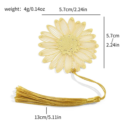 Chinese Style Handmade Book Mark Golden Rose Lotus Flower Bookmarks