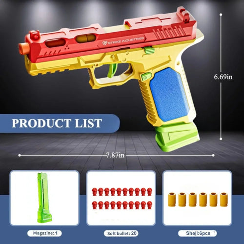 SIG17 Building Block Toy Gun Continuous Firing Blowback Soft Bullet