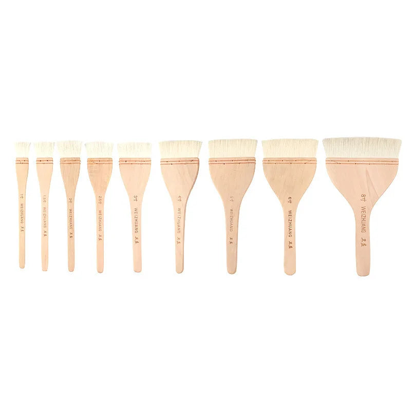 1Pc Flat Paddle Paint Brush with Long Handle 1-4 Inch Large Scale