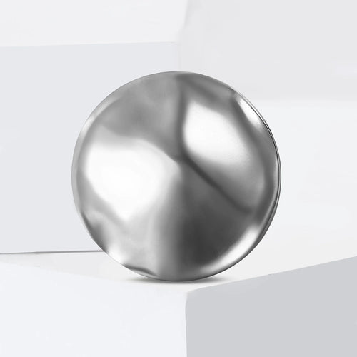 Stainless Steel Irregular Ring Brooches for Women Unisex Glossy