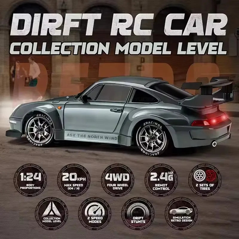 New 4WD Remote Control Drift Car Full Size 1:24 Mini Remote Control