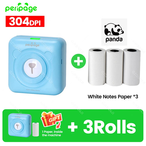 300DPI Peripage A6 58mm Mini Bluetooth Notes Label Sticker Printer