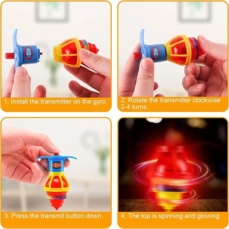 10-20PC Glow Rotating Gyro Kid Toys Birthday Party Favor Gifts