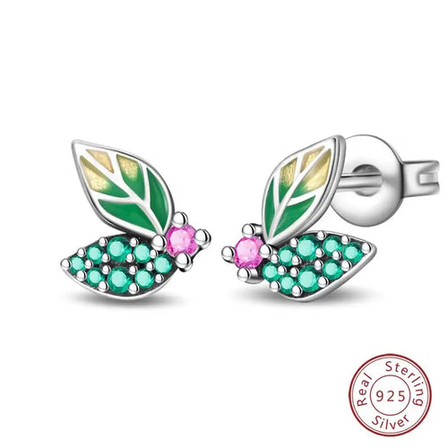 Hot 925 Sterling Silver Earrings Charm Simple Shining Lotus Zircon