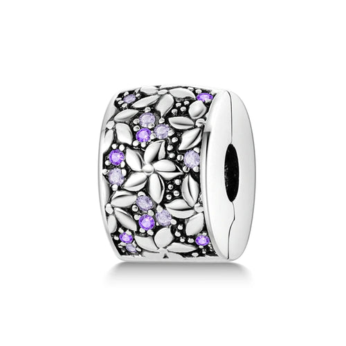 Original 925 Sterling Silver Clip Charm Inlaid Zircon Cat Butterfly