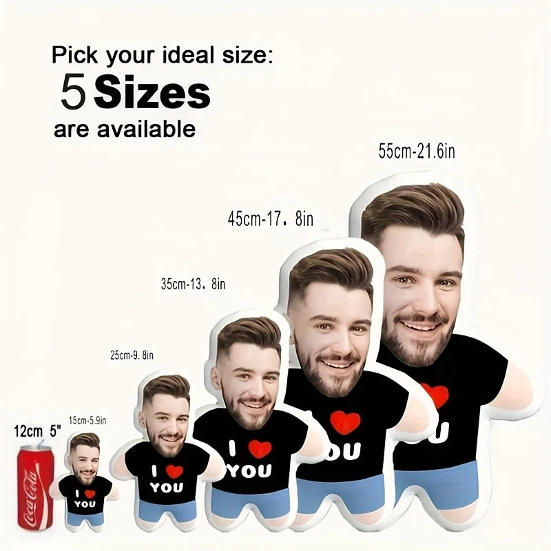 Newly designed personalized photo pillow with face and body design,