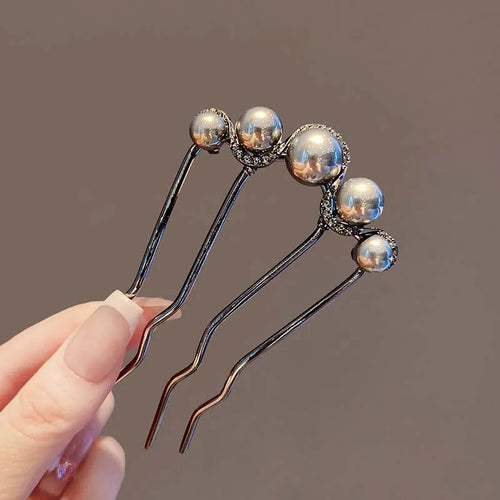 Korean U Shaped Pearl Hairpins Hair Clips for Women Elegant Style