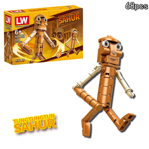 Tung Tung Sahur‌ Figure Block Toy Tralalero Tralala‌，LiriLi