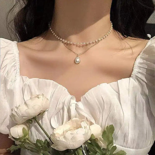 Y2K Purple Crystal Heart Pendant Necklace Women Sweet Cool Girl Punk