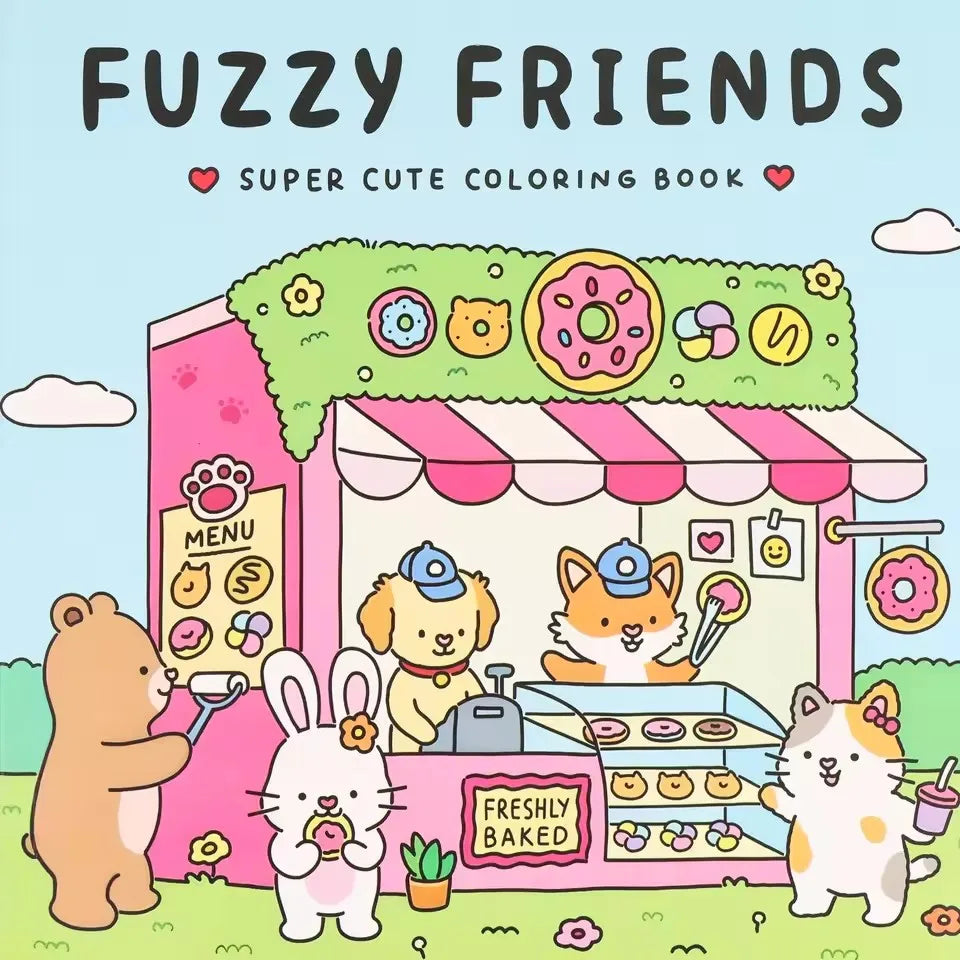 Halloween Coloring Book COZY FRIENDS Coloring Book For Adults And