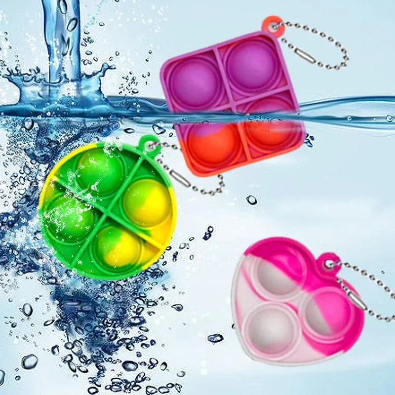 30PCS Pop Fidget Toys Mini Pop Keychains Toddler Toys Fidgets Pack