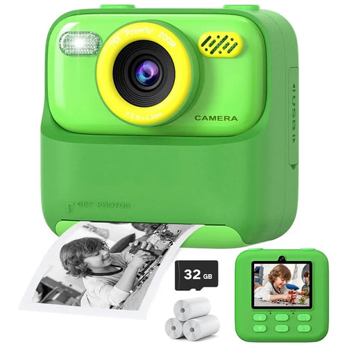 AMORUS Kids Camera Instant 1080P HD Dual Lens Selfie Digital Camera