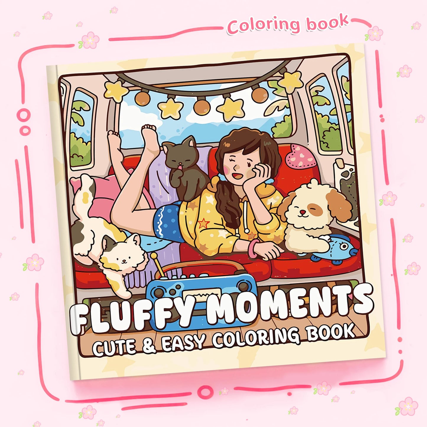The Girl Moments' Coloring Book, the Girl's Home Life Moment, Suitable