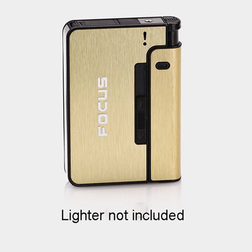 Portable Automatic Cigarette Case Metal Cigarette Holder Box for 10pcs