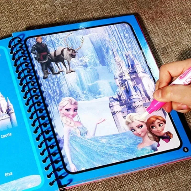 Disney Cartoon Frozen Water Painting Drawing Toys Set Graffiti Minnie