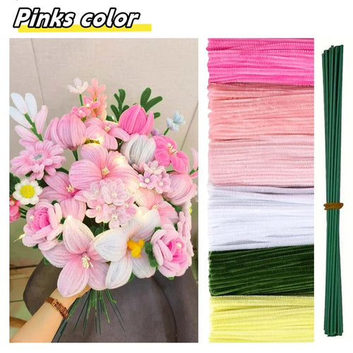 500/600 Pieces Pipe Cleaners Chenille Stems 12 Inch Craft Supplies