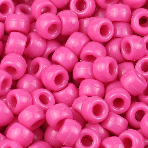 100/400pcs 6x9mm Solid Color Large Hole Pony Beads DIY Jewelry Making