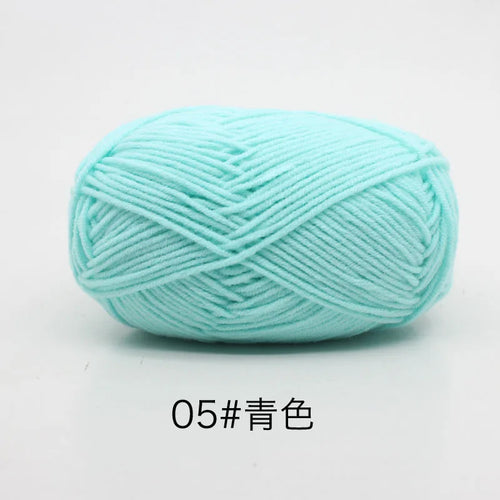 40-50g/Set 4ply Milk Cotton(80%) Knitting Yarn Needlework Dyed Lanas