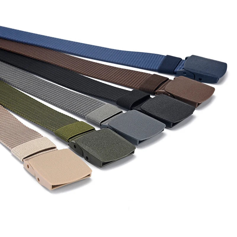 Canvas Belt with Automatic Plastic Buckle - Perfect for Outdoor Sports