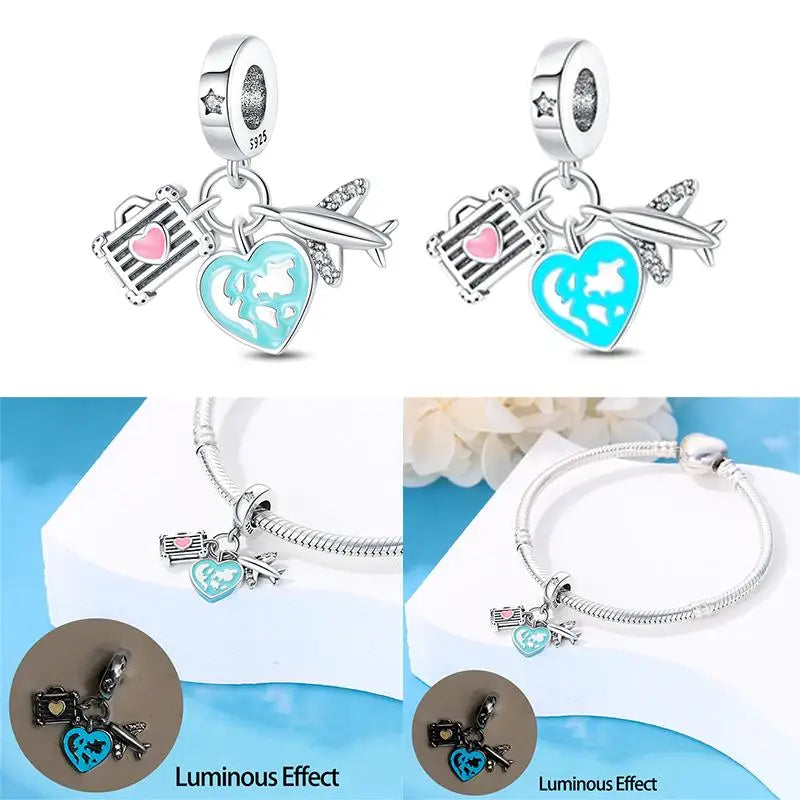 2024 New 925 Sterling Silver Luminous Charm Beads for 3mm Original