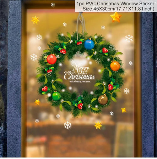 Christmas Window Sticker Merry Christmas Decorations For Home 2023
