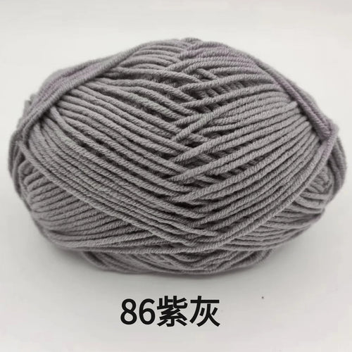 40-50g/Set 4ply Milk Cotton(80%) Knitting Yarn Needlework Dyed Lanas