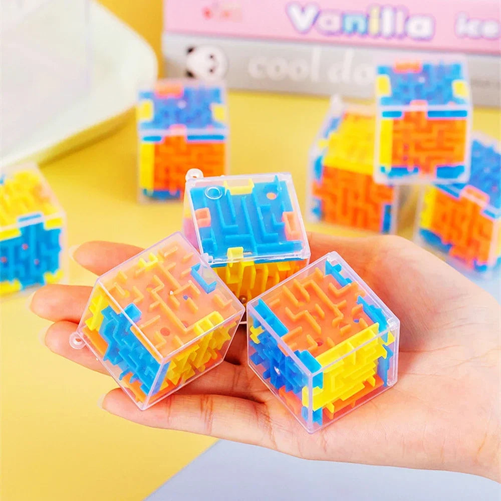 Fun 3D Cube Rolling Beads Maze Educational Toys Boys Girls Birthday