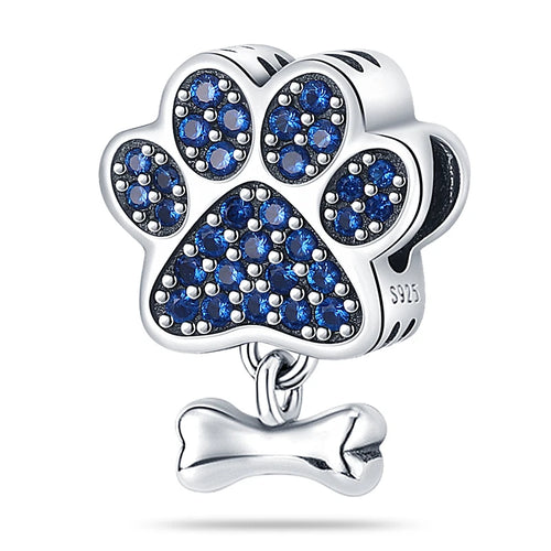 925 Silver Color Mushroom Owl Cat Bone Animal Charms Beads Fit Pandach