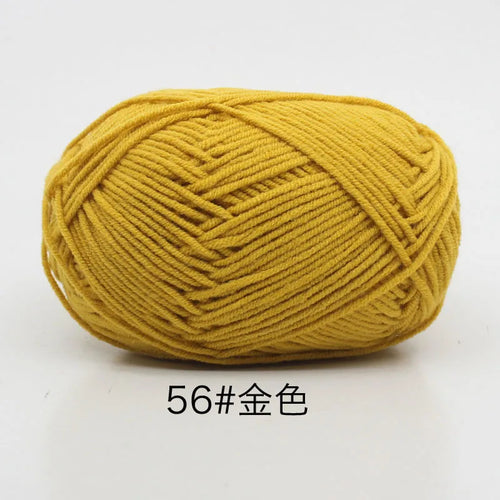 40-50g/Set 4ply Milk Cotton(80%) Knitting Yarn Needlework Dyed Lanas