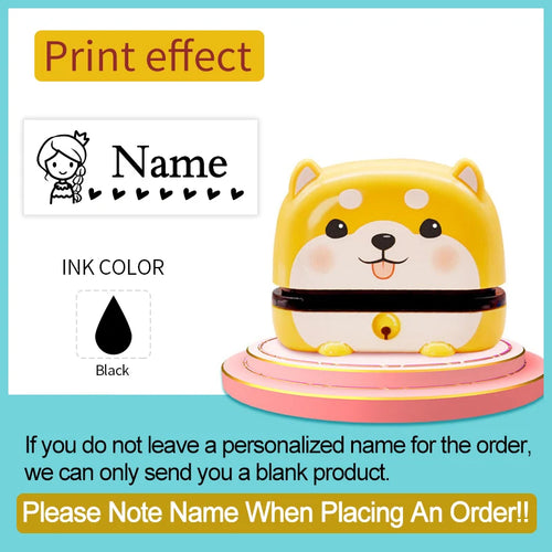 ‌Personalized Baby Name Stamp Set - Custom Waterproof Ink Seal for