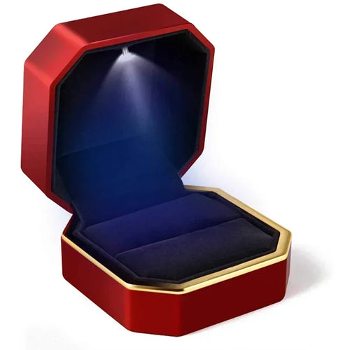 New 1PCS Luxury Ring Box Square Velvet Wedding Ring Case Jewelry Gift