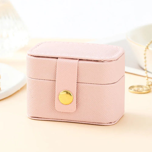 Mini Portable Small Jewelry Storage Bag Travel Simple Leather Ring