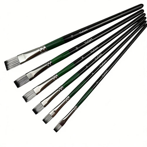 Yutiars Professional Artist Paint Brush Set - 6/24 PCS, Nylon Bristles