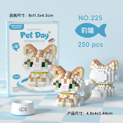 Animal Small Particle Dog Cat  Mini Building Blocks DIY Assembly Brick
