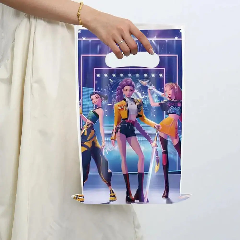 10PCS K-Pop Demon Hunter Theme Party Gift Bags Birthday Candy Bags