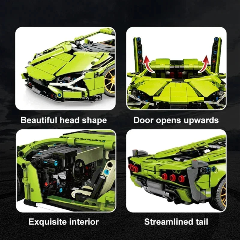 City Technical Famous Racing Sport Car Model Building Blocks