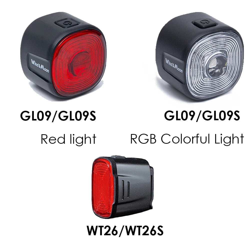 Bicycle Auto Brake Sensing Brake Tail Light Gift lP66Waterproof LED