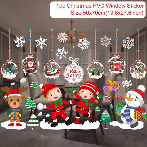 Christmas Window Sticker Merry Christmas Decorations For Home 2023