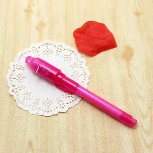 1/4Pcs Invisible Ink Pen Spy Pen with UV Light, Magic Marker for