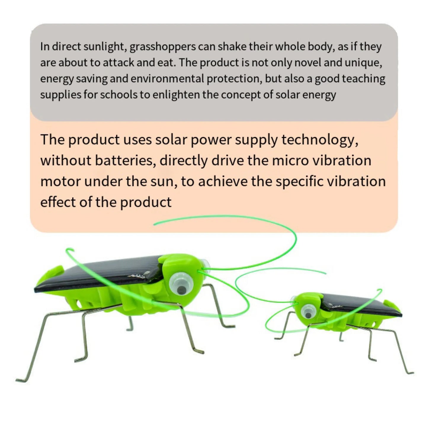 Solar Grasshopper Toy Puzzle Children Selected Gift Simulation Insect