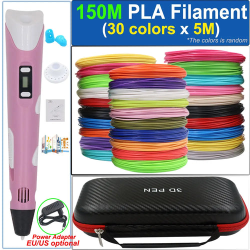 Children's 3D Pen 3D Drawing Printing Pen with LCD Screen Power